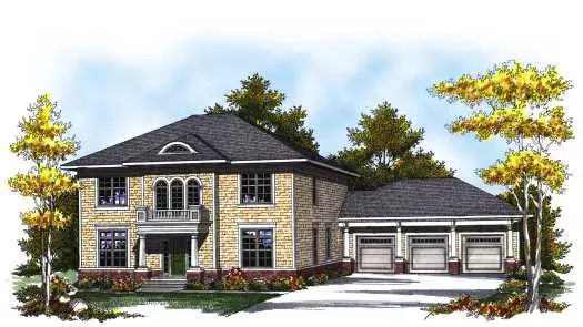 Southern house plans 7-816 - front exterior, 3,020 sq ft, 4 bed, 3 bath house plans | Monster House Plans
