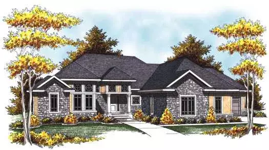 European house plans 7-818 - front exterior, 3,605 sq ft, 4 bed, 3 bath house plans | Monster House Plans