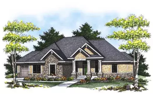 European house plans 7-819 - front exterior, 3,796 sq ft, 4 bed, 4 bath house plans | Monster House Plans