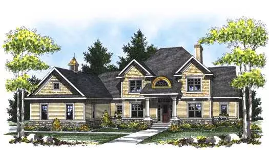 Southern house plans 7-820 - front exterior, 3,945 sq ft, 4 bed, 4 bath house plans | Monster House Plans