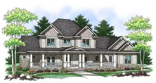 Country house plans 7-839 - front exterior, 2,920 sq ft, 4 bed, 3 bath house plans | Monster House Plans