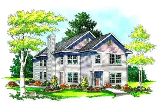 Traditional house plans 7-873 - front exterior, 2,133 sq ft, 4 bed, 4 bath house plans | Monster House Plans