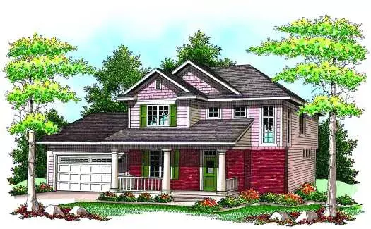 Traditional house plans 7-899 - front exterior, 1,899 sq ft, 3 bed, 2 bath house plans | Monster House Plans