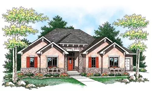 Traditional house plans 7-906 - front exterior, 3,140 sq ft, 3 bed, 3 bath house plans | Monster House Plans