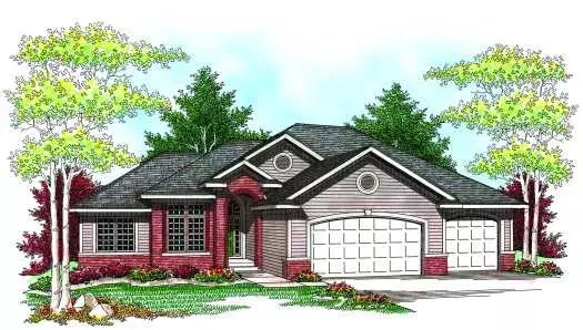 Traditional house plans 7-911 - front exterior, 1,701 sq ft, 3 bed, 2 bath house plans | Monster House Plans
