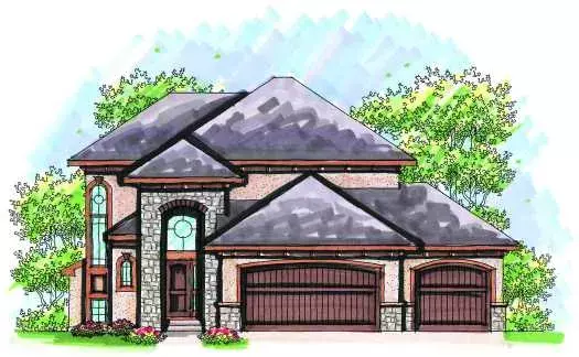 Traditional house plans 7-952 - front exterior, 1,710 sq ft, 3 bed, 2 bath house plans | Monster House Plans