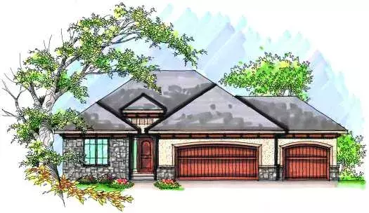 Traditional house plans 7-966 - front exterior, 2,344 sq ft, 4 bed, 3 bath house plans | Monster House Plans