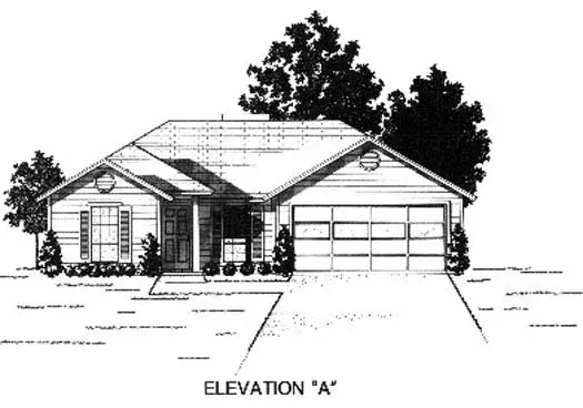 Traditional house plans 71-106 - front exterior, 1,163 sq ft, 3 bed, 2 bath house plans | Monster House Plans