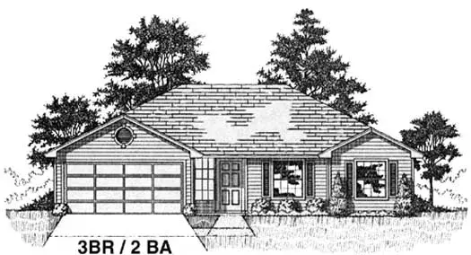 Traditional house plans 71-168 - front exterior, 1,581 sq ft, 3 bed, 2 bath house plans | Monster House Plans