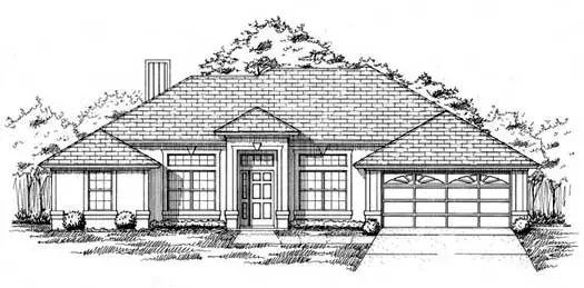 Traditional house plans 71-191 - front exterior, 1,692 sq ft, 3 bed, 2 bath house plans | Monster House Plans