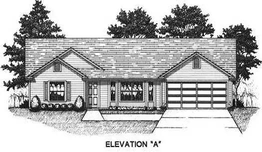 Traditional house plans 71-199 - front exterior, 1,750 sq ft, 3 bed, 2 bath house plans | Monster House Plans
