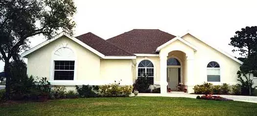 Sunbelt house plans 71-224 - front exterior, 1,853 sq ft, 3 bed, 2 bath house plans | Monster House Plans