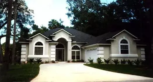 Mediterranean house plans 71-252 - front exterior, 1,996 sq ft, 3 bed, 2 bath house plans | Monster House Plans