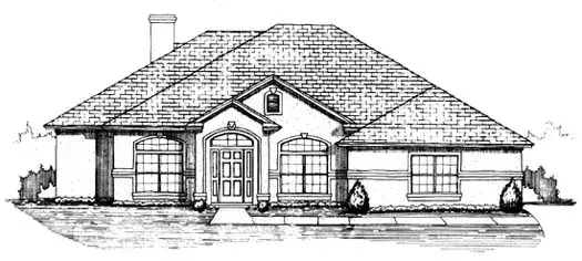 Traditional house plans 71-261 - front exterior, 2,047 sq ft, 4 bed, 2 bath house plans | Monster House Plans
