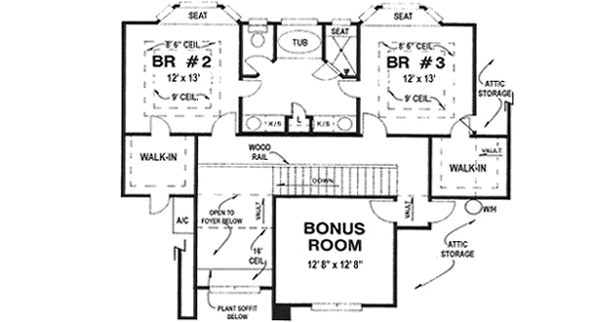 Upper/Second Floor Plan:71-322
