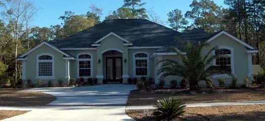 Florida house plans 71-434 - front exterior, 2,250 sq ft, 4 bed, 3 bath house plans | Monster House Plans