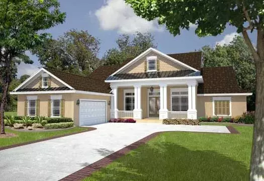 Southern house plans 71-436 - front exterior, 2,715 sq ft, 4 bed, 3 bath house plans | Monster House Plans