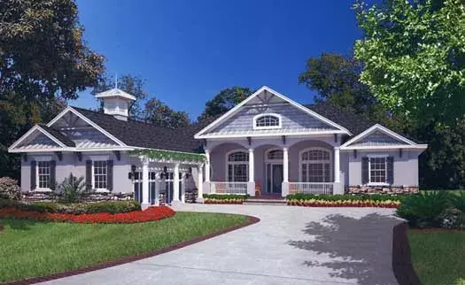 Country house plans 71-499 - front exterior, 2,654 sq ft, 4 bed, 3 bath house plans | Monster House Plans