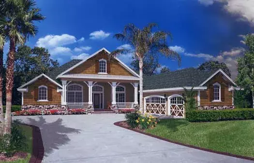 Country house plans 71-505 - front exterior, 2,631 sq ft, 4 bed, 3 bath house plans | Monster House Plans