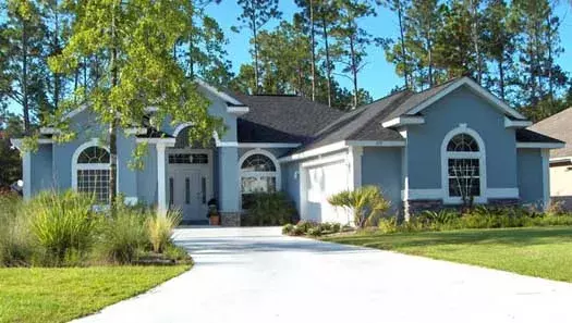Florida house plans 71-512 - front exterior, 1,942 sq ft, 4 bed, 2 bath house plans | Monster House Plans