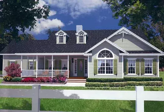 Country house plans 71-559 - front exterior, 1,892 sq ft, 3 bed, 2 bath house plans | Monster House Plans