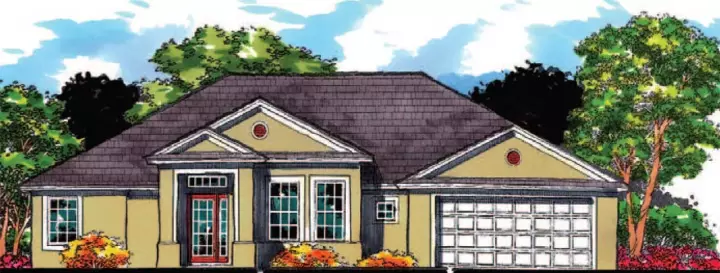 Florida house plans 73-132 - front exterior, 1,831 sq ft, 4 bed, 2 bath house plans | Monster House Plans