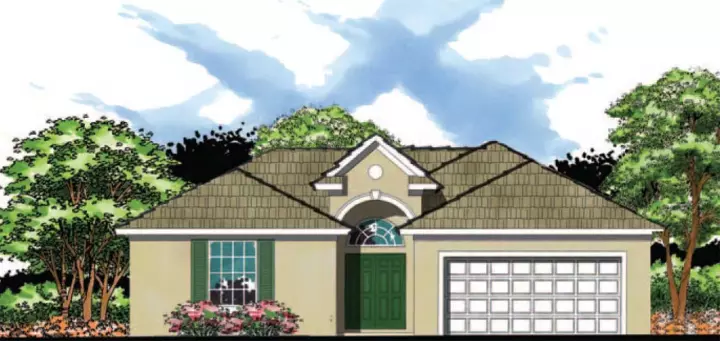 Florida house plans 73-140 - front exterior, 2,027 sq ft, 3 bed, 3 bath house plans | Monster House Plans