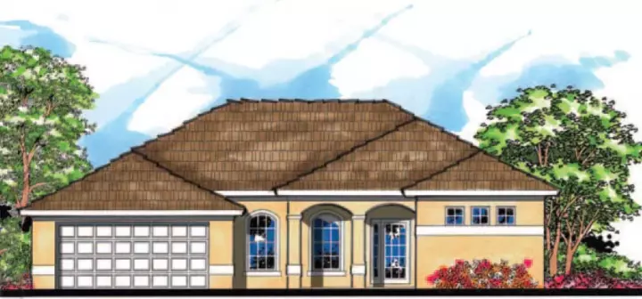 Florida house plans 73-143 - front exterior, 2,072 sq ft, 4 bed, 3 bath house plans | Monster House Plans