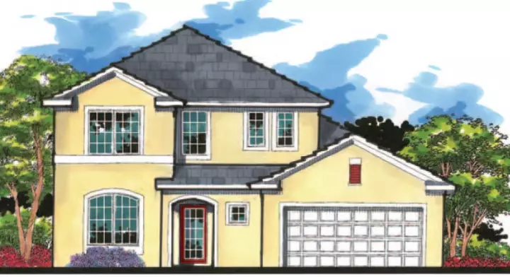 Florida house plans 73-147 - front exterior, 2,100 sq ft, 4 bed, 2 bath house plans | Monster House Plans