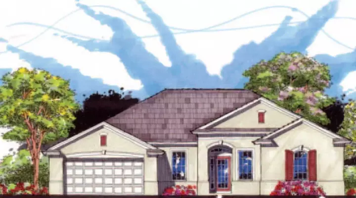 Florida house plans 73-155 - front exterior, 2,237 sq ft, 3 bed, 2 bath house plans | Monster House Plans
