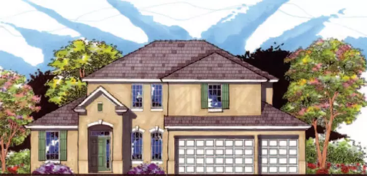 Florida house plans 73-161 - front exterior, 2,388 sq ft, 4 bed, 2 bath house plans | Monster House Plans