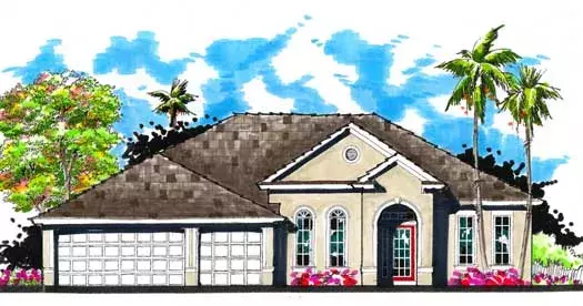 Florida house plans 73-164 - front exterior, 2,460 sq ft, 4 bed, 3 bath house plans | Monster House Plans