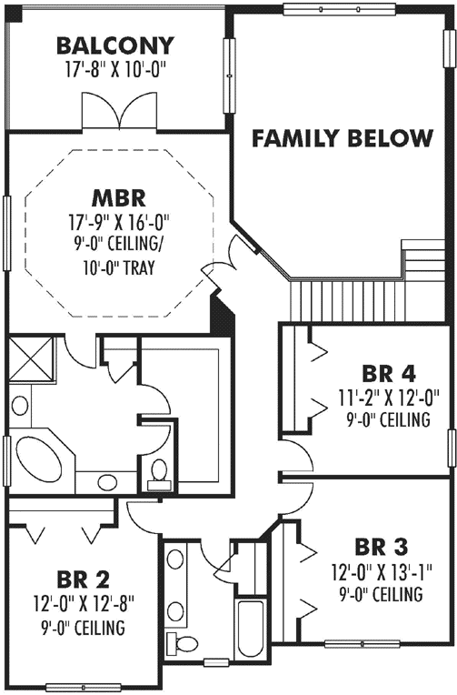 Upper/Second Floor Plan:73-174