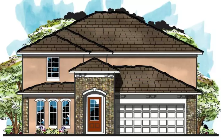 Florida house plans 73-175 - front exterior, 2,607 sq ft, 4 bed, 2 bath house plans | Monster House Plans