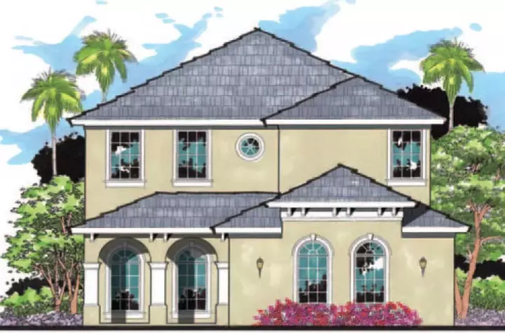 Florida house plans 73-176 - front exterior, 2,611 sq ft, 4 bed, 2 bath house plans | Monster House Plans