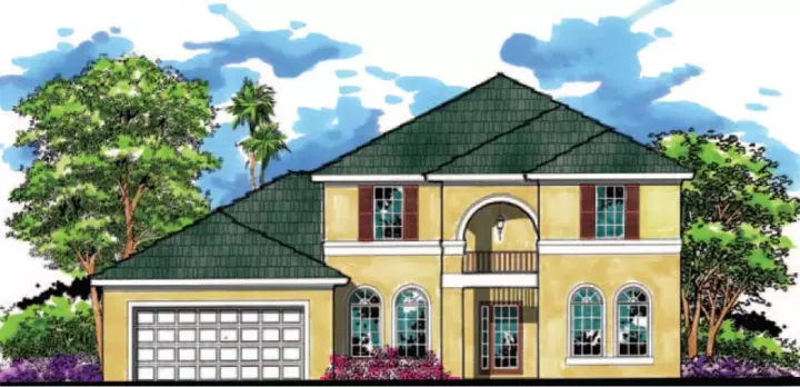 Florida house plans 73-178 - front exterior, 2,622 sq ft, 4 bed, 3 bath house plans | Monster House Plans
