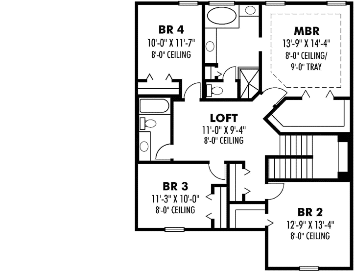 Upper/Second Floor Plan:73-178
