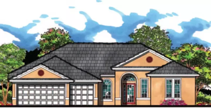 Florida house plans 73-180 - front exterior, 2,755 sq ft, 4 bed, 3 bath house plans | Monster House Plans