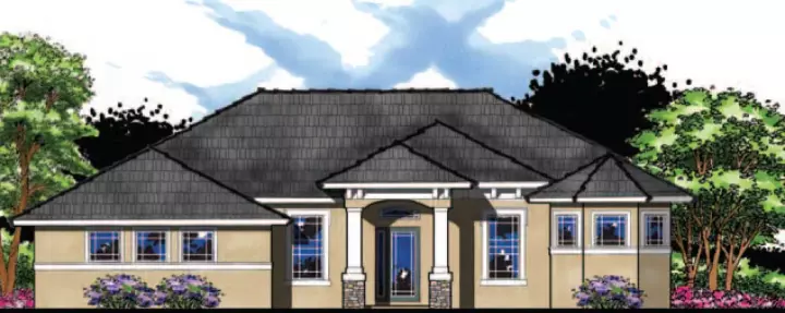 Florida house plans 73-185 - front exterior, 2,833 sq ft, 4 bed, 3 bath house plans | Monster House Plans