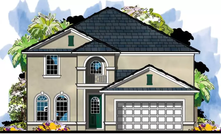 Florida house plans 73-186 - front exterior, 2,841 sq ft, 5 bed, 3 bath house plans | Monster House Plans