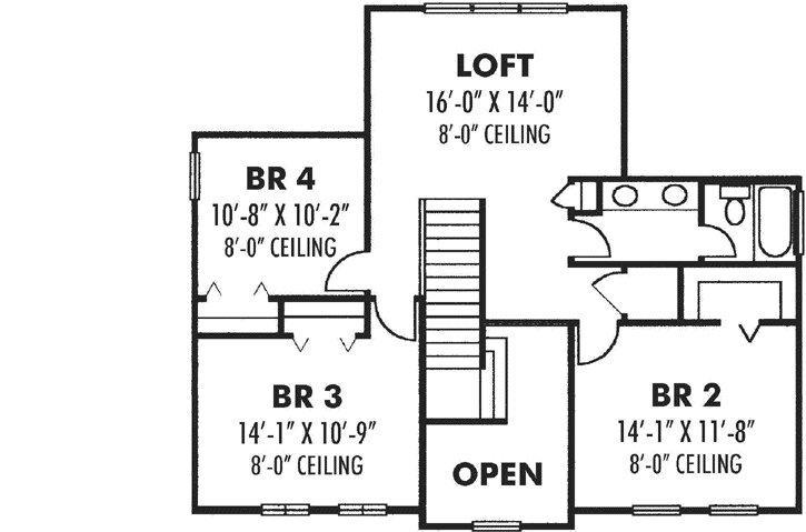 Upper/Second Floor Plan:73-188