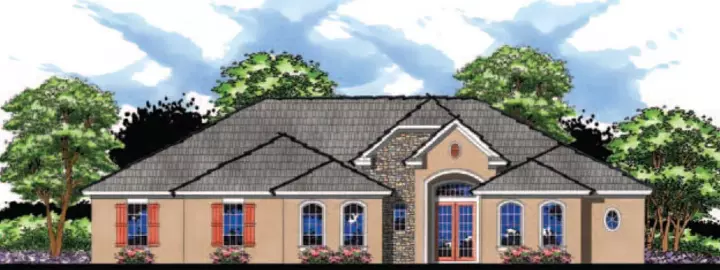 Florida house plans 73-193 - front exterior, 3,114 sq ft, 4 bed, 3 bath house plans | Monster House Plans