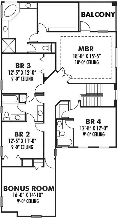 Upper/Second Floor Plan:73-194