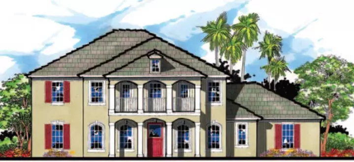 Florida house plans 73-195 - front exterior, 3,268 sq ft, 4 bed, 3 bath house plans | Monster House Plans