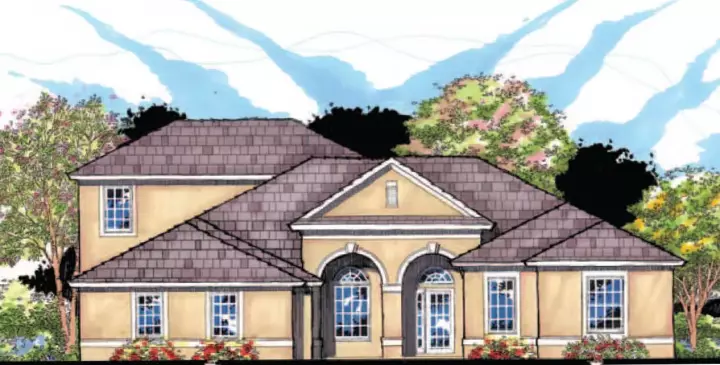 Florida house plans 73-196 - front exterior, 3,416 sq ft, 4 bed, 3 bath house plans | Monster House Plans