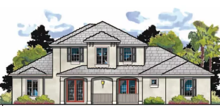 Florida house plans 73-197 - front exterior, 3,429 sq ft, 4 bed, 3 bath house plans | Monster House Plans