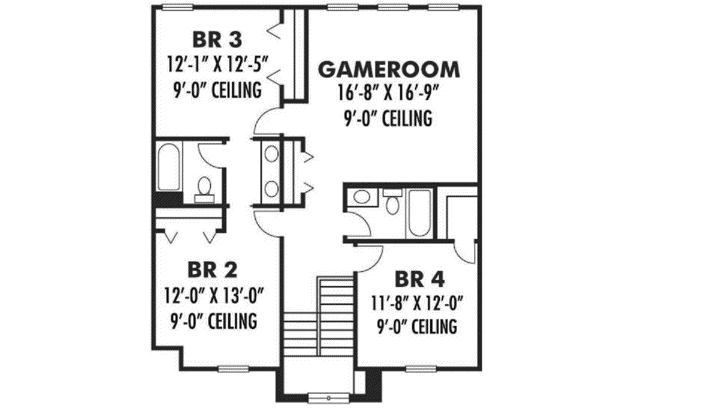 Upper/Second Floor Plan:73-197