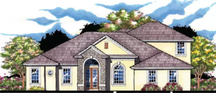 Florida house plans 73-204 - front exterior, 3,750 sq ft, 5 bed, 3 bath house plans | Monster House Plans