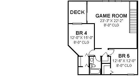Upper/Second Floor Plan:73-204