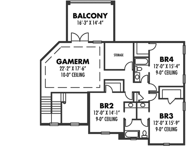 Upper/Second Floor Plan:73-207